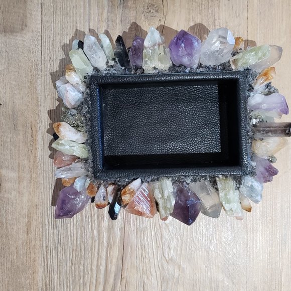 McCoy Crystal Quartz Amethyst Pyrite Cab Jewelry Box Anthropologie Free People - Picture 7 of 16